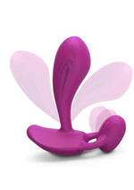 Load image into Gallery viewer, Witty Rechargeable Silicone Vibrator with Clitoral Stimulator - Sweet Orchid