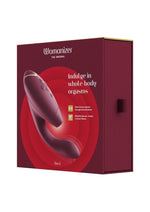 Load image into Gallery viewer, Womanizer Duo 2 Silicone Rechargeable Clitoral and G-Spot Stimulator - Bordeaux/Red
