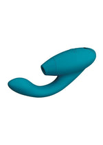 Load image into Gallery viewer, Womanizer Duo 2 Silicone Rechargeable Clitoral and G-Spot Stimulator - Green/Petrol

