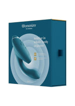 Load image into Gallery viewer, Womanizer Duo 2 Silicone Rechargeable Clitoral and G-Spot Stimulator - Green/Petrol
