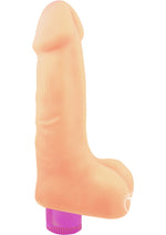 Load image into Gallery viewer, X5 Plus Vibrating Dildo with Balls - Vanilla - 7in
