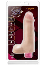 Load image into Gallery viewer, X5 Plus Vibrating Dildo with Balls - Vanilla - 7in
