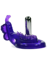 Load image into Gallery viewer, Xtreme Xtasy - Purple Butterfly Vibrating Cock Ring - Purple

