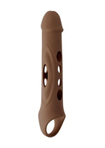 Load image into Gallery viewer, Zero Tolerance Big Boy Extender Rechargeable Silicone Penis Extension with Remote - Chocolate
