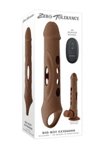 Load image into Gallery viewer, Zero Tolerance Big Boy Extender Rechargeable Silicone Penis Extension with Remote - Chocolate
