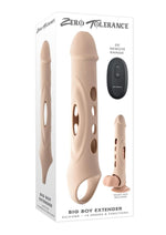 Load image into Gallery viewer, Zero Tolerance Big Boy Extender Rechargeable Silicone Penis Extension with Remote - Vanilla

