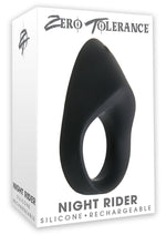 Load image into Gallery viewer, Zero Tolerance Night Rider Rechargeable Silicone Cock Ring - Black
