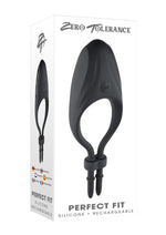 Load image into Gallery viewer, Zero Tolerance Perfect Fit Rechargeable Silicone Vibrating Cock Ring - Black
