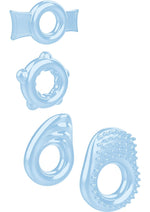 Load image into Gallery viewer, Zero Tolerance Ring A Ding Ding Cock Ring Kit - Blue - 4 Piece Kit
