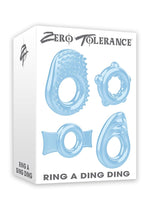 Load image into Gallery viewer, Zero Tolerance Ring A Ding Ding Cock Ring Kit - Blue - 4 Piece Kit
