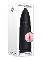 Load image into Gallery viewer, Zero Tolerance Shell Shock Rechargeable Vibrating Pussy Stroker with DVD Download - Black
