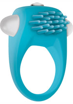 Load image into Gallery viewer, Zero Tolerance Teal Tickler Silicone Vibrating Cock Ring - Teal

