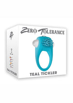 Load image into Gallery viewer, Zero Tolerance Teal Tickler Silicone Vibrating Cock Ring - Teal
