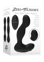 Load image into Gallery viewer, Zero Tolerance The One-Two Punch Silicone Rechargeable Prostate Massager with Remote Control - Black
