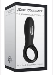 Zero Tolerance The Rechargeable Silicone Torpedo Vibrating Cock Ring - Black