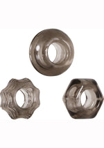 Load image into Gallery viewer, Zero Tolerance Triple Thick Cock Ring Kit - Smoke - 3 Piece Kit
