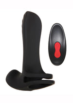 Load image into Gallery viewer, Zero Tolerance Vibrating Girth Enhancer Silicone Rechargeable Sleeve with Remote Control - Black/Red
