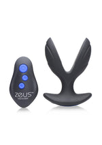 Load image into Gallery viewer, Zeus Electro-Spread 64x Vibrating and E-Stim Silicone Rechargeable Butt Plug with Remote Control - Black
