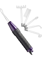 Load image into Gallery viewer, Zeus Electrosex Deluxe Edition Twilight Violet Wand with 5 Attachments - Black/Purple
