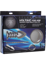 Load image into Gallery viewer, Zeus Electrosex Deluxe Voltaic For Him Stainless Steel E-Stim Kit - Silver
