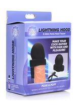 Load image into Gallery viewer, Zeus Electrosex Lightning Hood E-Stim Silicone Penis Head Teaser - Black
