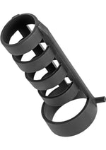 Load image into Gallery viewer, Zeus Electrosex Power Cage Silicone E-Stim Cock and Ball Sheath - Black
