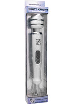 Load image into Gallery viewer, Zeus Electrosex White Knight Electro Silicone Wand Massager - White
