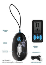 Load image into Gallery viewer, Zeus Vibrating and E-Stim Rechargeable Silicone Egg with Remote Control
