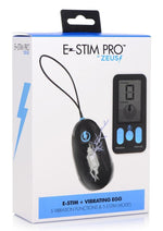 Load image into Gallery viewer, Zeus Vibrating and E-Stim Rechargeable Silicone Egg with Remote Control - Black
