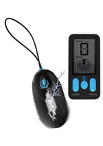 Load image into Gallery viewer, Zeus Vibrating and E-Stim Rechargeable Silicone Egg with Remote Control - Black
