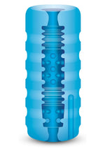 Load image into Gallery viewer, ZOLO Backdoor Stroker Squeezable Vibrating Masturbator with Bullet - Butt - Blue
