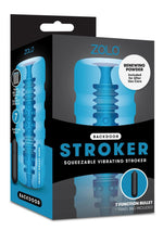 Load image into Gallery viewer, ZOLO Backdoor Stroker Squeezable Vibrating Masturbator with Bullet - Butt - Blue
