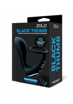 Load image into Gallery viewer, ZOLO Black Thumb Silicone Rechargeable Prostate Massager
