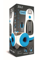 Load image into Gallery viewer, ZOLO Blow Gun Rechargeable Silicone Masturbator - Blue/White
