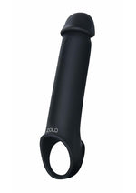 Load image into Gallery viewer, ZOLO Vibrating Remote Control Silicone Rechargeable Penis Extender Strap-On - Black
